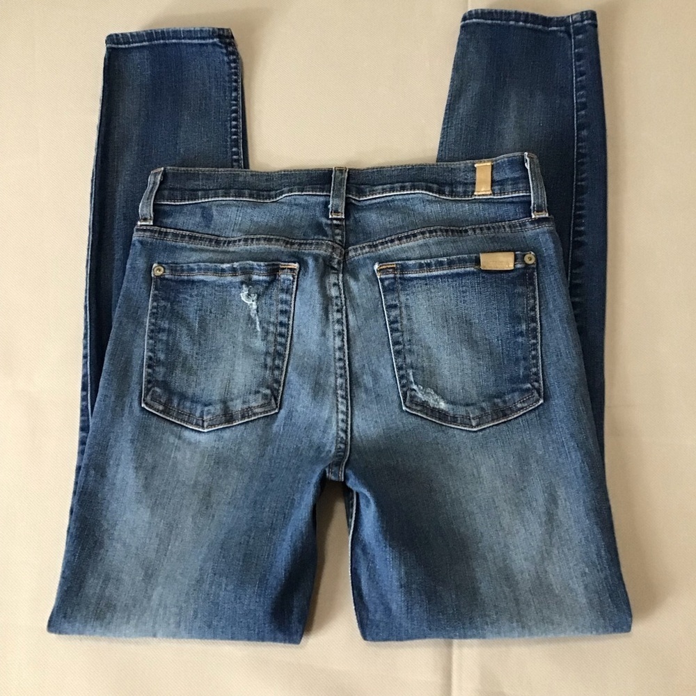 7 For All Mankind Blue The Ankle Skinny Jeans - Picture 5 of 16